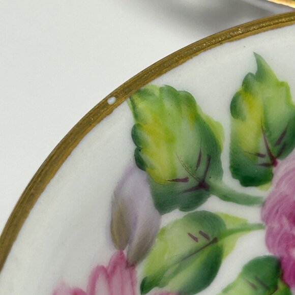 Vintage SAJI Double Reticulated Footed Tea Cup & Saucer with Gold Trim Japan - Picture 6 of 7